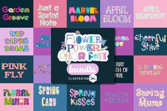 Flower Power Fonts for Colorful Web Design