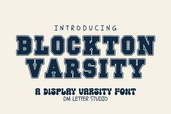 Blockton Varsity Font for Graphic Design Projects