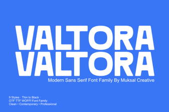Valtora Font for Modern Web Projects