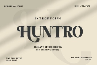 Craft Vintage Designs with Huntro Serif Font